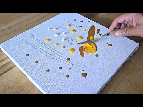 Abstract Landscape Painting Demo / Acrylic Painting Technique / Step By Step