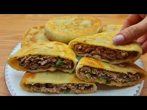 Wenn Sie Mehl, Wasser und etwas Hackfleisch zu Hause haben! Dieses Rezept kann jeder kochen! #242