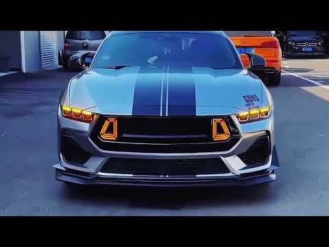 For Ford Mustang S650 GT Ecoboost 2024+ Upper Grille With Light LED Air Intakes Racing Grills Front Bumper Grille GFD030