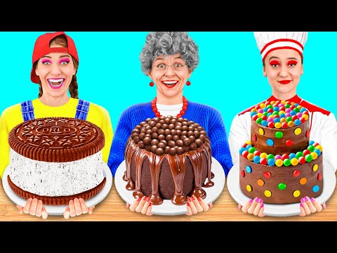 Me vs Grandma Cake Decorating Challenge | Edible Battle by Fun Challenge