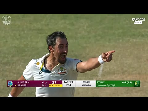 Mitchel Starc bowling 6 wicket in 9 balls West Indies bowled out for 27 Runs highlights