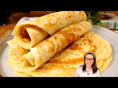 Receita massa de panqueca super fácil, Receita pra vida! Doce e salgada