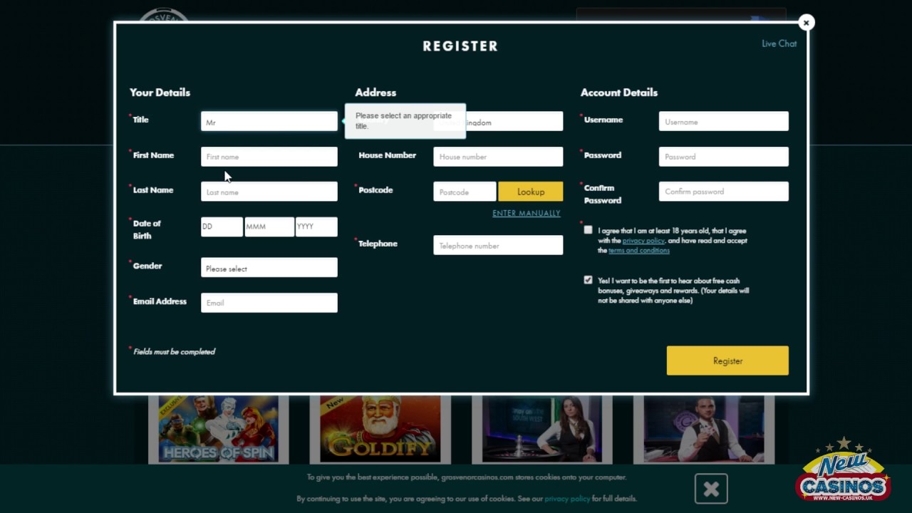 Grosvenorcasinos Login  UK 2025