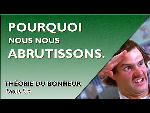 Pourquoi nous nous abrutissons - Théorie du Bonheur - Bonus 5.b