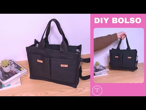 DIY –BOLSO ESTILO THE TOTE BAG / Cómo coser un bolso de tela /bolso bandolera / tote bag