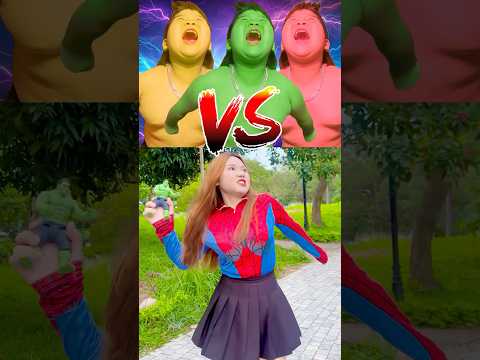 Evil Hulk | Spider-Girl Comes to Help Spider-Man Attacked by Giant Hulk #shorts #spiderman #hulk