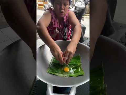 ไข่ดาวใบตอง #ไม่ติดกะทะ #สร้างรายได้จากเนื้อหา #streetfoodrecipes
