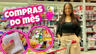 COMPRA DO MÊS DE UMA MÃE SOLO 🛒🩷 QUANTO GASTEI - ASSAI ATACADISTA - 