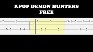 KPop Demon Hunters - Free (Easy Ukulele Tabs Tutorial)