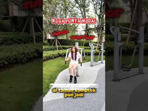 Nggak Punya Modal Ninja Warrior, Taman Komplek Pun Jadi 🤣 #funny #lucu