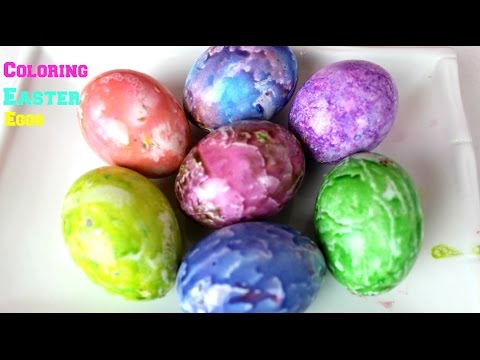 Coloring Easter Eggs Spin an Egg Colorful Marbled Easter Eggs|B2cutecupcakes