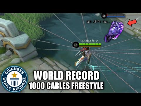 1000 CABLES FANNY by KUROSAWA ( WORLD RECORD CABLES 🤔 ) MUST SEE! - MOBILE LEGENDS BANG BANG 2019