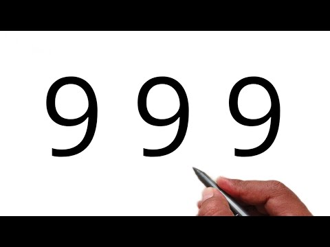 How to draw beautiful parrot from 999 number | Parrot drawing online beginners | number drawing