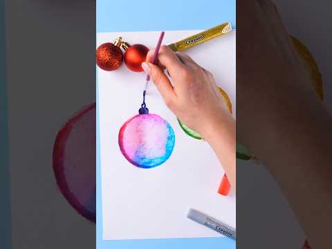 Sparkling Christmas tree ornaments art idea for kids🎁🎄