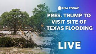 Watch live: Pres. Trump visits site of Texas flooding