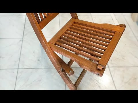 Restoration of badly damaged folding chair.