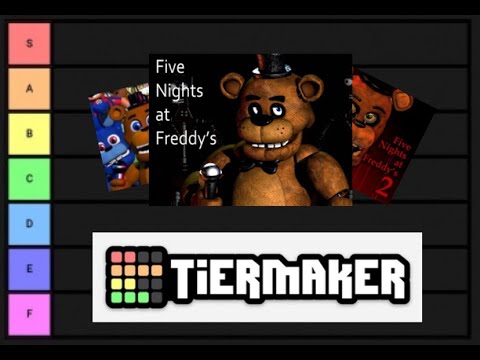 Fnaf Tier List 07 2021 - roblox games tier list maker