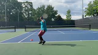 How to hit a Backhand slice and shadow swing forehands on the run with Weight Transfer 