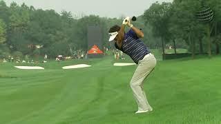 Bubba Watson 257-yard 3-wood from the rough golf swing in Ultra Slow Mo