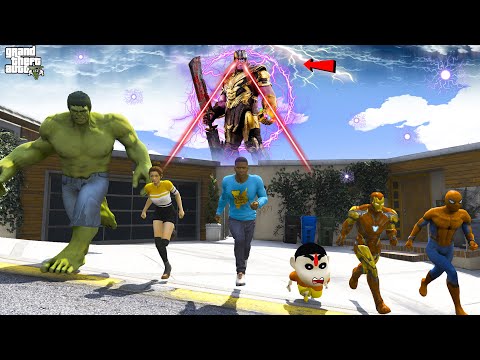 GTA 5 | THE END AVENGERS (Endgame) Vs THANOS Survive & Fight In GTA 5