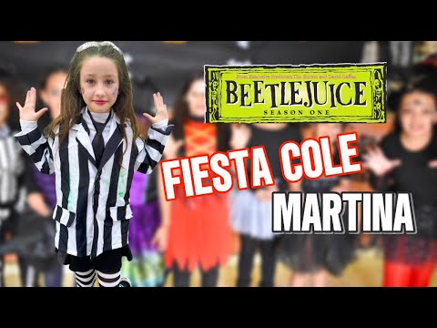 MARTINA SE DISFRAZA DE BEATLE JUICE PARA LA FIESTA DEL COLEGIO EN HALLOWEEN