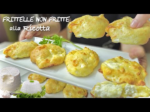 FRITTELLE NON FRITTE alla RICOTTA ricetta facile leggera ed economica