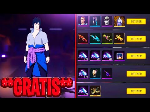 🎁CÓDIGOS *OFICIALES* DE FREE FIRE 2025  | NARUTO X FREE FIRE  | SKIN SASUKE CODIGOS de ENERO 2025⚡