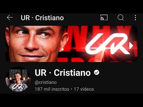 CRISTIANO RONALDO CRIOU UM CANAL NO YOUTUBE?