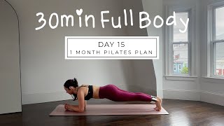 DAY 15 - 1 MONTH PILATES PLAN // 30MIN strength & sweat full body sculpt || madeleineabeid
