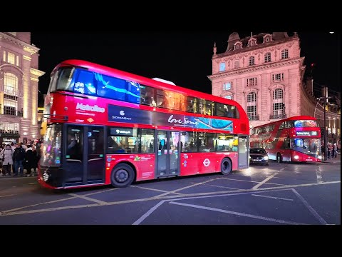 London Winter Walk 2025 | REGENT STREER, OXFORD STREET  Night Walk [4K]