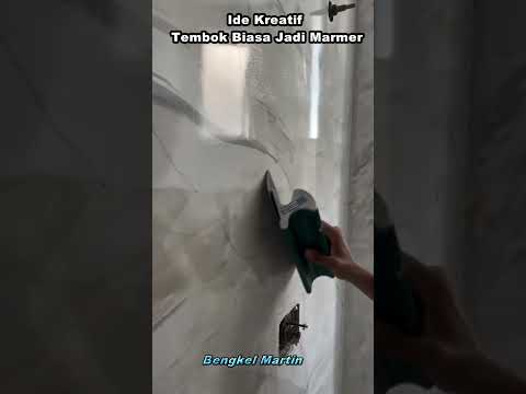 Ide Kreatif Tembok Biasa Jadi Marmer  #idekreatif #kreatif #unik #ideas #diy #2024 #tukang