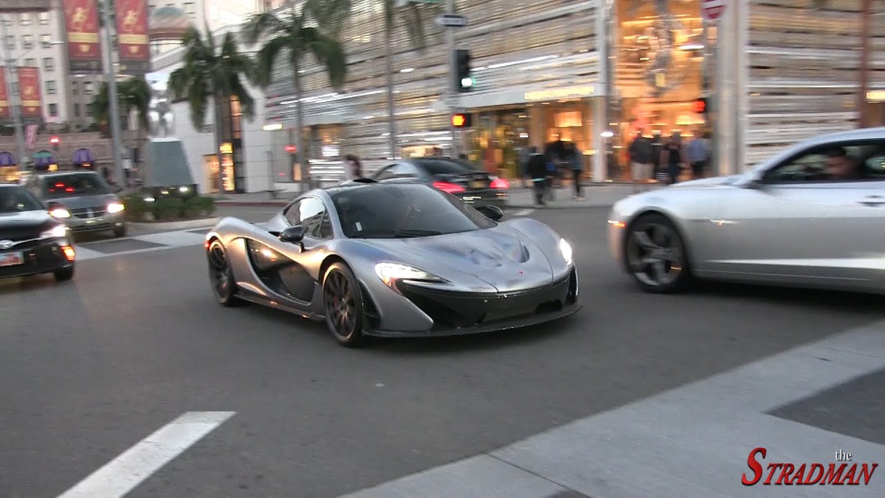 One day of Supercars in Beverly Hills: McLaren P1, Bugatti Veyron, Lamborghini Aventador