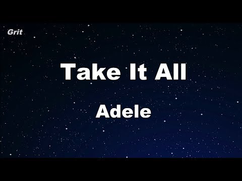 Take It All – Adele Karaoke 【No Guide Melody】 Instrumental