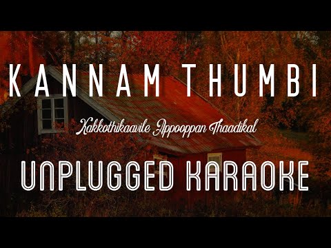Kannam Thumbi Poramo | Karaoke with Lyrics | unplugged | Sebin Xavier | Anju Joseph | Rimi Tomy