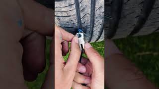 The reXpair rubber strip blends almost seamlessly with the tire #tirerepair #motorcycle #car