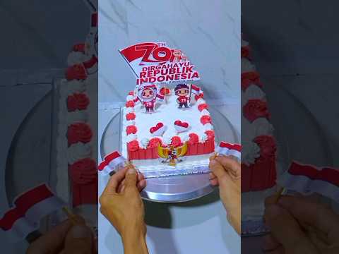 SPESIAL HUT RI KE 79🇲🇨🇲🇨 saya membuat kue merah putih yg sangat cantik #kueulangtahun #birthdaycake