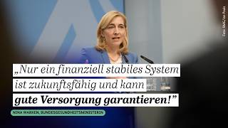 Bundesgesundheitsministerin Nina Warken stellt ihre Maßnahmenvorschläge zur GKV-Stabilisierung vor