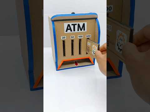How To Make Cardboard ATM Machine Science Project Working Model #shorts #youtubeshorts #trending