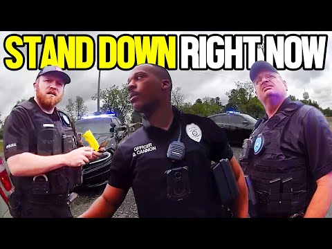 Angry Cop ABANDONS Stop After His Partner DEFENDS Citizen!