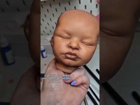 Making my first black baby! #reborns #babydolls #fakebaby