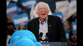 Bernie getting an easy win by smashing rich people on their head