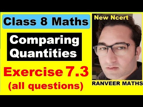 Class 8 Maths , Ex.7.3 Q1 to Q3 (Comparing Quantities) New Ncert | Ranveer Maths 8