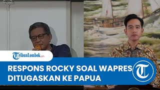 Tanggapan Rocky Gerung seusai Kabar Wapres Gibran Berkantor ke Papua:Setuju,Ketimbang Pamer Blusukan
