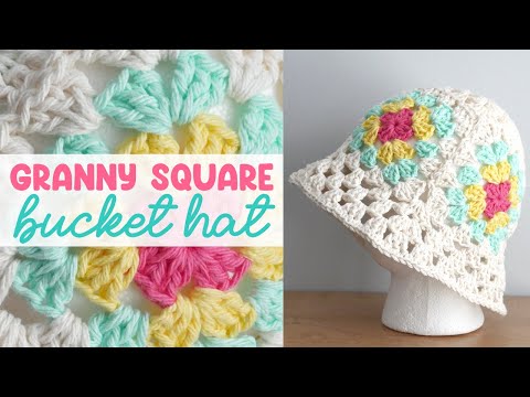 This CROCHET Hat is Perfect for Summer! (Granny Square BUCKET HAT)