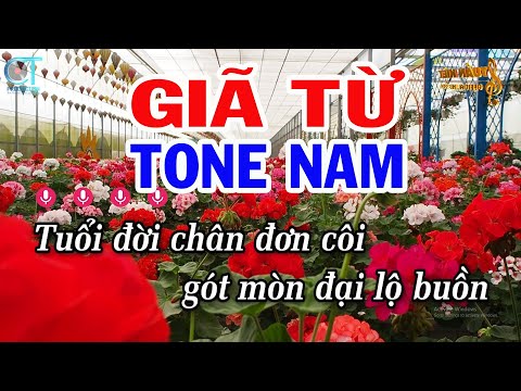 Karaoke Giã Từ Tone Nam Am | Nhạc Sống Mới | Karaoke Tuấn Kiệt