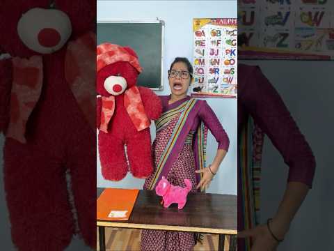 Puppy US teddy bear 🧸 #shorts #comedy #funny #trending #￼ viral #YouTube #School #Video ￼￼