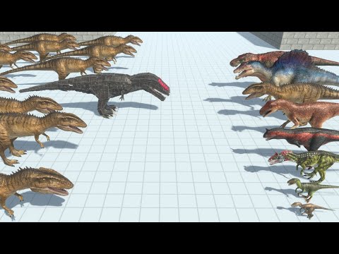 Carcharodontosaurus Army vs ALL TEAMS ARBS Animal Revolt Battle Simulator