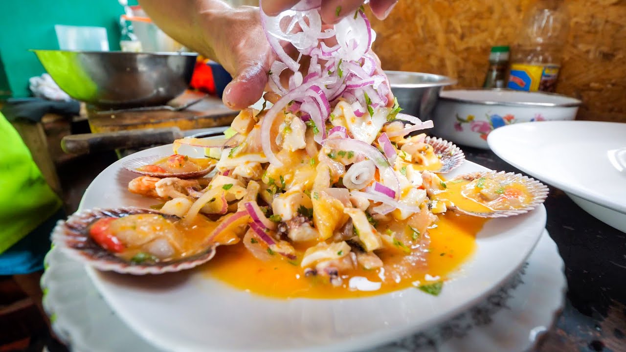 Epic Seafood in Peru - EXTREME COOKING SKILLS in Chorrillos Fishing Village in Lima