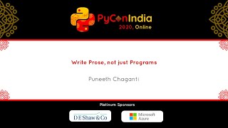 Write Prose, Not just programs