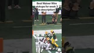 Best Waiver Wire pickups for week 3 in description! #NFL #fantasyfootball #FYP #Packers #Bills #Pick